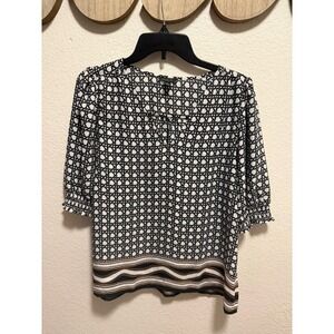 ANN TAYLOR FACTORY Black Blouse Size M